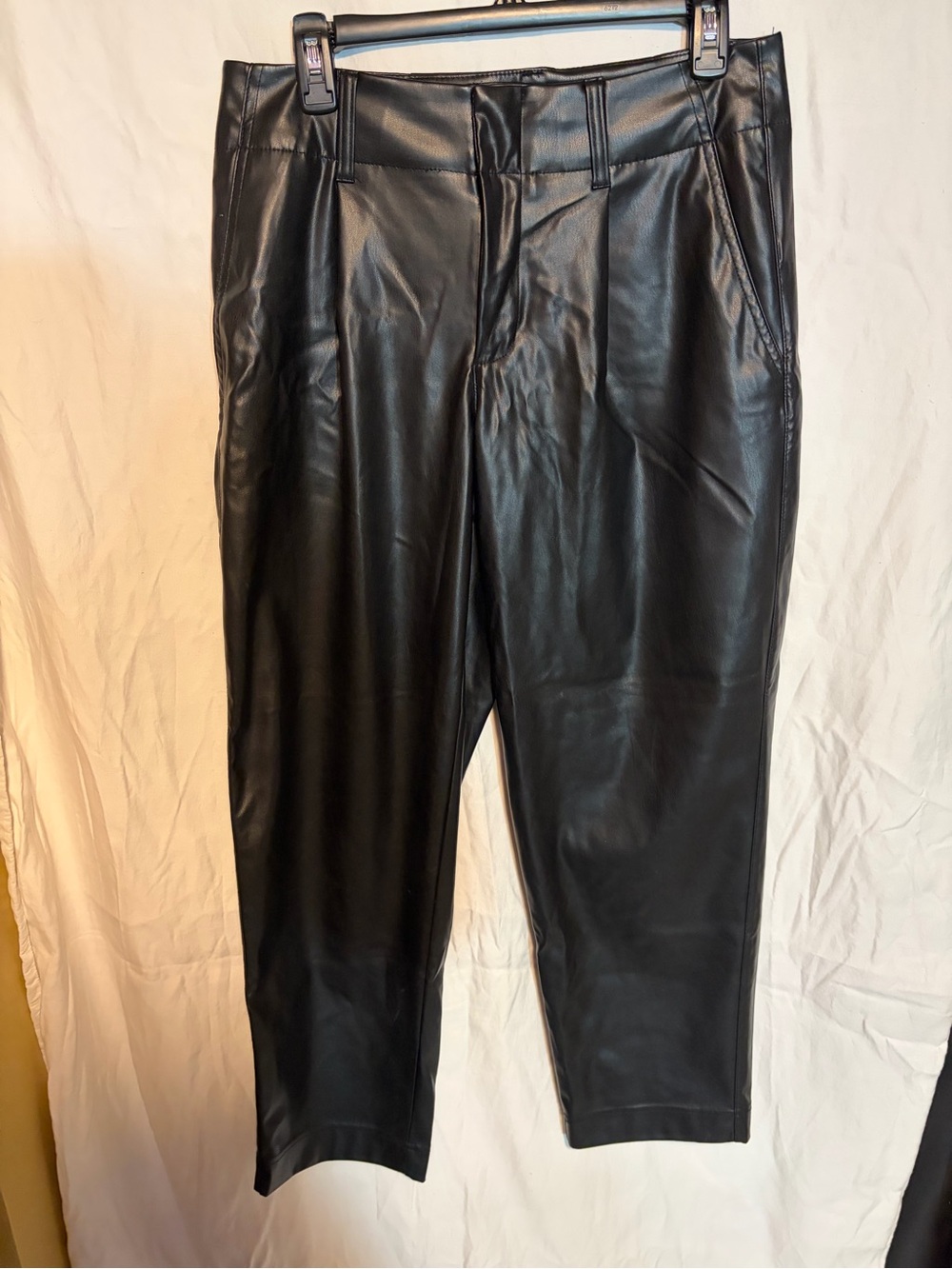 a new day Black Faux Leather Pants, women’s size 8